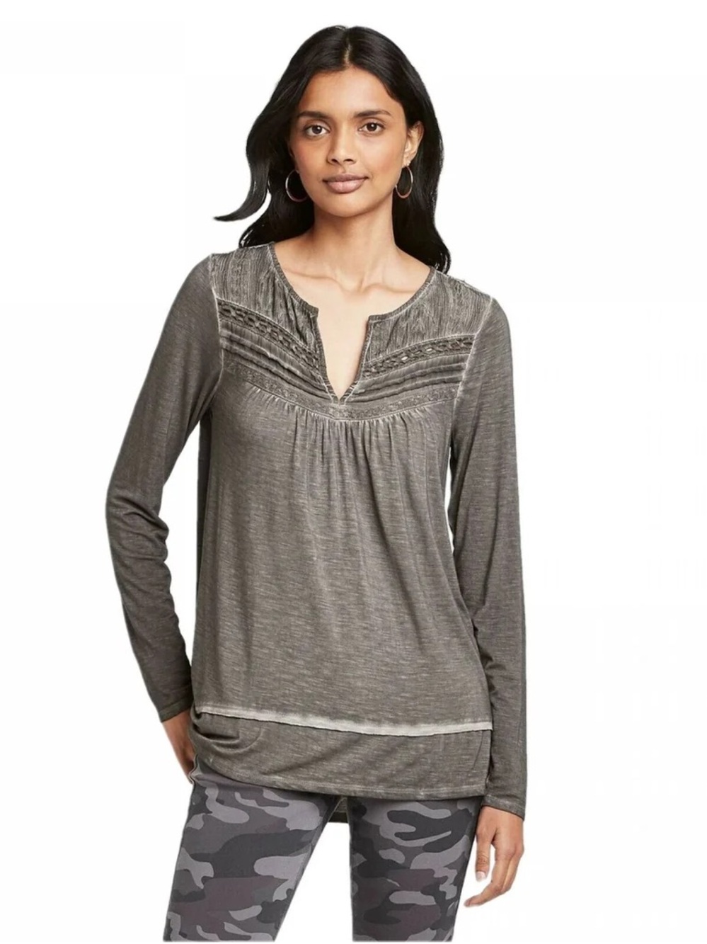 knox Rose Long Sleeve Top W/ Pintucking Details